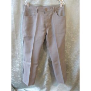 80's Gray Levis 517 Boot Cut Polyester Pants Size 35 X 29